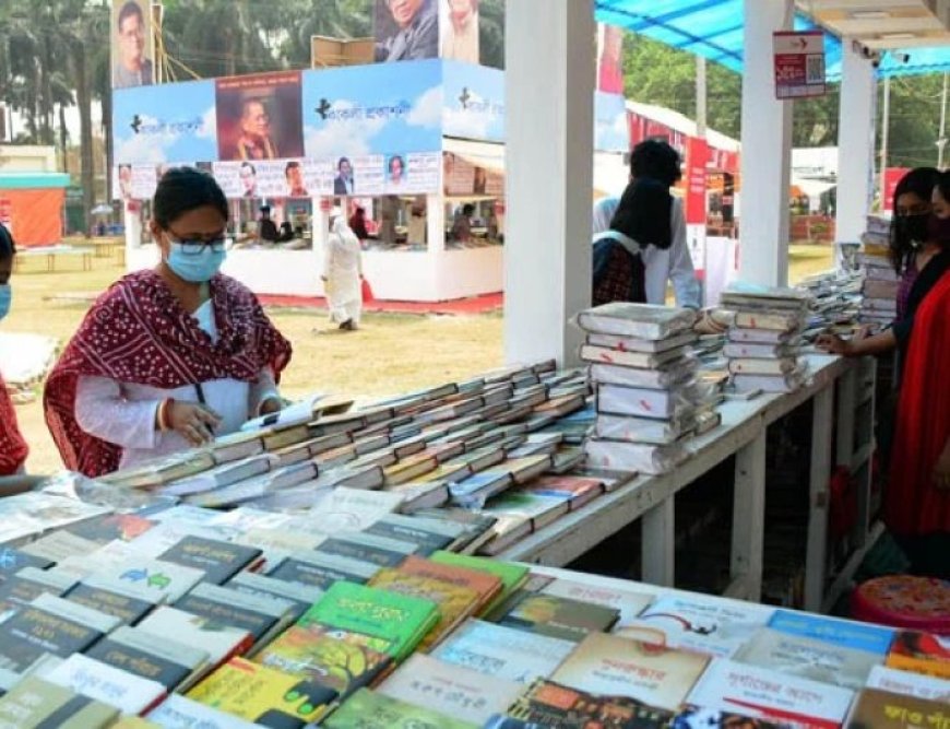 Last minute preparations for the book fair are underway