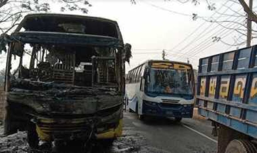 Faridpur - 3 killed including father and daughter in broken down bus