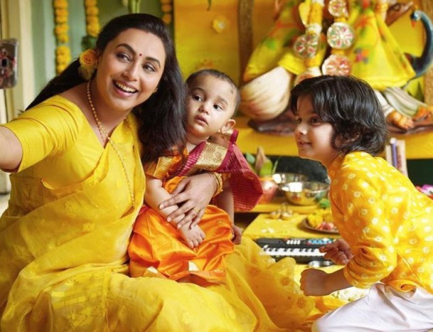 Rani Mukherjee in traditional Bengali dress