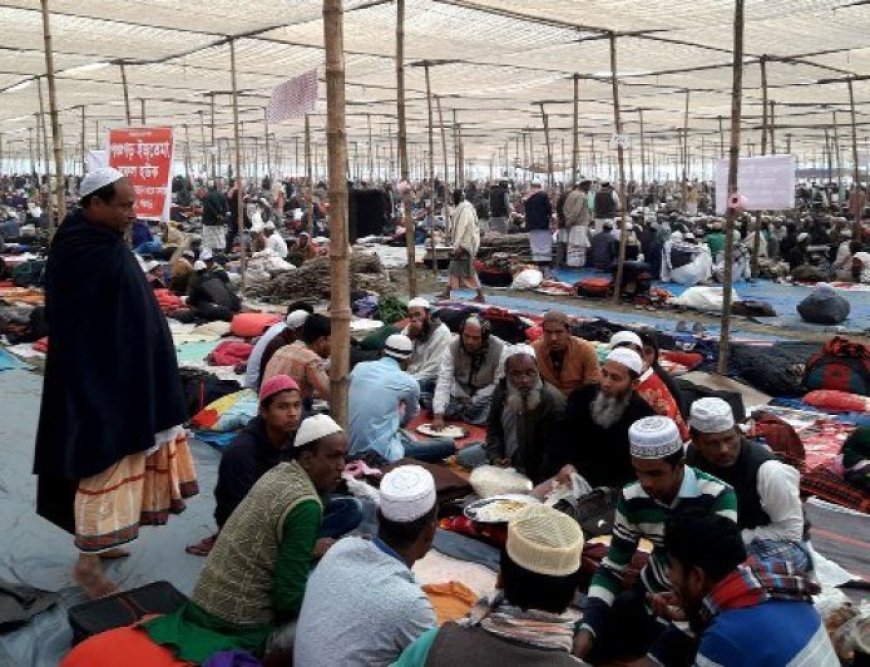 The day -long district Ijtema has begun at Deviganj in Panchagarh